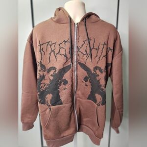 Brown Graphic Hoodie Men's New Without Tags  XL